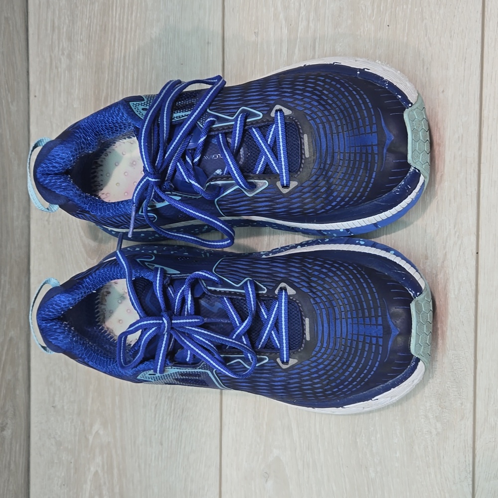 Hoka Men's Navy and Teal Athletic Running Shoes - Picture 4 of 12